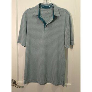 Vintage Arnold Palmer Men's Polo Golf Shirt M Green Striped Short Sleeve Classic